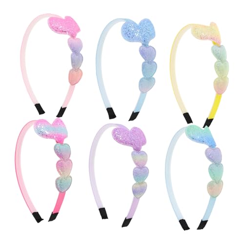 PartyKindom 6 Stück Teiliges Stirnband mit Bunten Herzmotiven Farbverlaufende Haarschmuck für Mädchen Einfach zu Tragen Fördert Selbstständigkeit für Alltag und Feste PartyKindom 6 Stück Teiliges Stirnband mit Bunten Herzmotiven Farbverlaufende Haarschmuck für Mädchen Einfach zu Tragen Fördert Selbstständigkeit für Alltag und Feste von PartyKindom