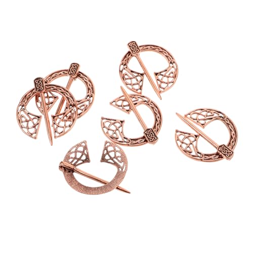 PartyKindom 6stücke Wikinger Mantelnadel Aus Legierung Retro-brosche Für Umhang Herren Und Damen-kleidungsschmuck Mittelalterliches Design Broschennadel Für Schal Und Anzug von PartyKindom