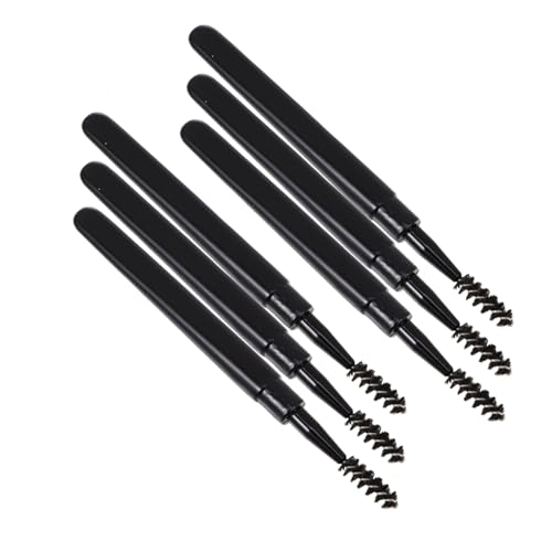 PartyKindom 6 Stück Teiliges Wimpernbürstchen mit Deckel Mascara Applikator und Augenbrauenbürste Wiederverwendbar Praktisch für Professionelles und Privates Make up Natürliches Finish von PartyKindom