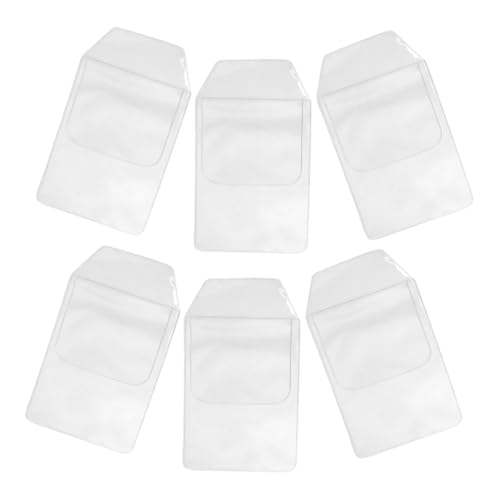 PartyKindom 6 Stück Transparente PVC Stifttaschen für Hemden Robuste Schutz Einstecktaschen für Ärzte und Pflegepersonal Sicheres Aufbewahren von Stiften und Karten in und Labor von PartyKindom