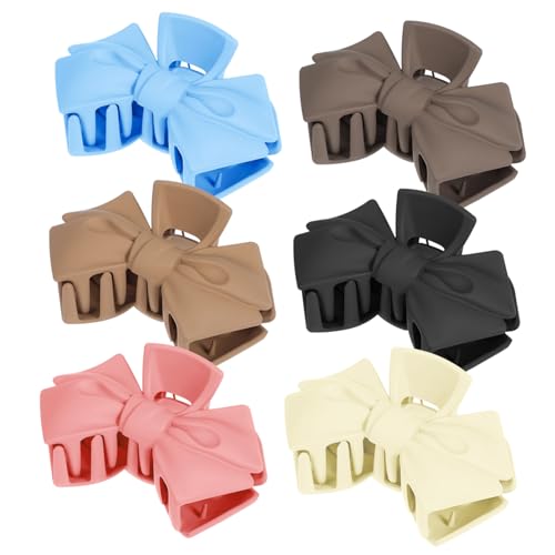 PartyKindom 6stücke Haarklammer Mit Schleife Kunststoffklammer Mit Schleife Schleifenklammer Für Frauen Haarklammern Mit Aus Kunststoff Für Damen von PartyKindom