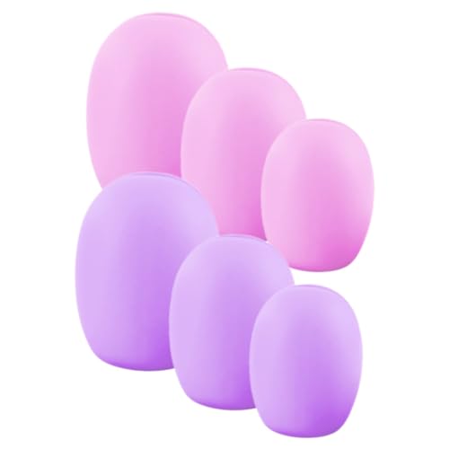 PartyKindom 6Stücke Make Up Bürstenabdeckungen aus Staubschutz für Lidschatten und Blush Pinsel Reisefreundliche Make Up Pinselhalter Sanften Farben Helllila Flieder von PartyKindom