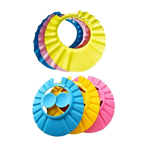 PartyKindom 6stücke Adjustable Bath Shampoo Shower Cap Für Neugeborene Schützt Augen Und Ohren Und Leicht Für Junge Mädchen Von Monaten Jahren in Verschiedenen Farben Erhältlich von PartyKindom