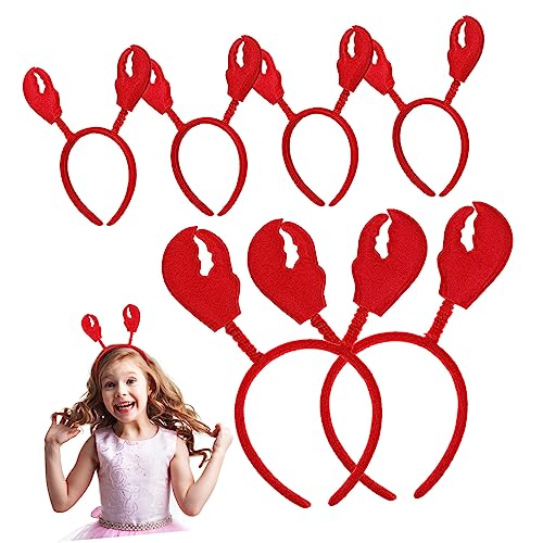 PartyKindom 6stücke Teiliges Krabben-stirnband Lustiges Lobster-haaraccessoire Für Festliche Anlässe Cosplay-partys Und Meeresfrüchte-feiern Bequem Und Einladend von PartyKindom