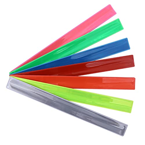 PartyKindom 7 Stück Teiliges Leuchtendes PVC Handgelenkband mit Flockenseite Spaßige Armbänder für Partys Konzerte und Veranstaltungen Einfach zu Tragen und Aufzubewahren Zufällige Farbe von PartyKindom