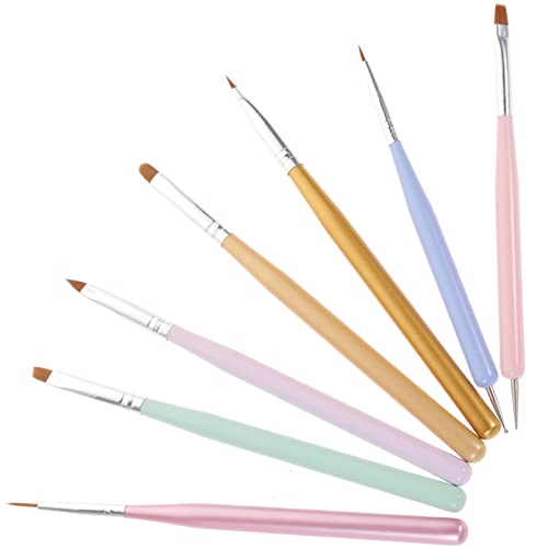 PartyKindom 7 Stück Teiliges Nail Art Malset Doppelköpfige Malpinsel für Kreative Nageldesigns für DIY Maniküre und Nail Art Flexibel und Einfach zu Handhaben PartyKindom 7 Stück Teiliges Nail Art Malset Doppelköpfige Malpinsel für Kreative Nageldesigns für DIY Maniküre und Nail Art Flexibel und Einfach zu Handhaben von PartyKindom
