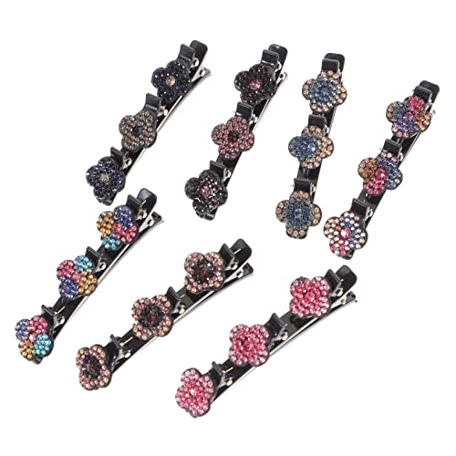 PartyKindom 7stücke Geflochtene Haarspange Mit Kristallen Für Frauen Haarschmuck Mit Strasssteinen Für Geburtstagsfeiern Und Festivals Langlebige Haarspange Für Haarstyling von PartyKindom