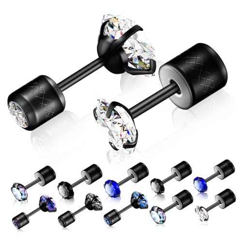 PartyKindom 8 Paare Ohrstecker aus mit Funkelnden Strasssteinen Personalisierte Ohrringe für Damen und Herren Vielseitiger Ohrschmuck für Alltag Party und Festival von PartyKindom