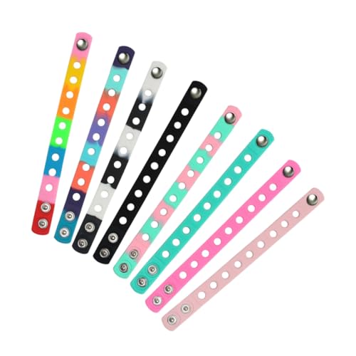 PartyKindom 8 Stück Teiliges Verstellbares Silikonarmband für DIY deko Elastische Strapazierfähige Sport wristbands für Erwachsene Modische Festival Party armbänder von PartyKindom