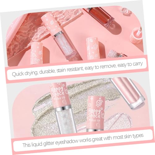 PartyKindom 8Stücke Glitzer Augen Make Up Teiliges Lidschatten Stift mit Flüssig Glitzer Eyeliner für Tägliches und Festliches Make Up Sicheres Material für und von PartyKindom