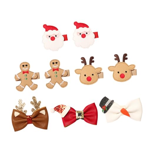 PartyKindom 9 Stück Teiliges Haarclip Weihnachtsfest Cartoon Haarnadeln Bunte Farben Langlebig Bequem Weihnachtliche Haarschmuck für Mädchen von PartyKindom