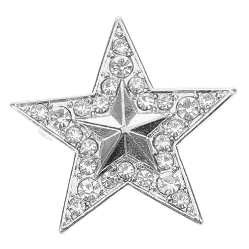 PartyKindom Ästhetische Legierungsbrosche Sternform für Damen Funkelnde Retro Anstecknadel für Kleidung Anzüge Accessoires Elegantes Design mit Detail Handgefertigter von PartyKindom