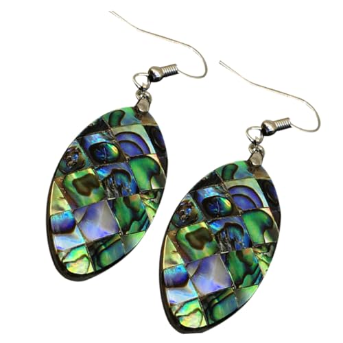 PartyKindom Abalone Shell Ohrringe Damen Hängend Natürliche Muschel Schmuck Anhänger Elegante Ohrhänger für Mädchen Party Alltag von PartyKindom