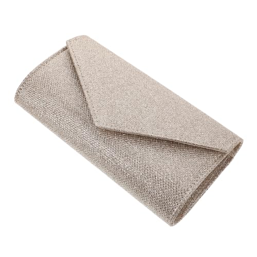 PartyKindom Abendtasche Damen Clutch Mini Handtasche mit Abnehmbarer Kette Pailletten Umschlag Tasche für Hochzeit Party Abschlussball in Champagner von PartyKindom