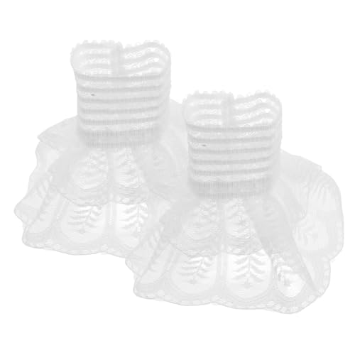PartyKindom Abnehmbare Damen Fake Manschetten Spitzenstulpen Polyester Spitze Schmuck Ärmel Dekoration für Strickpullover Vielseitig und Modisch von PartyKindom
