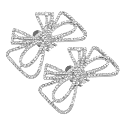 PartyKindom Abnehmbare Schuhclips mit Schleifenform Funkelnde Strasssteine Damenschuh Dekoration für Hochzeit Party Vielseitig Passend für Pumps Stiefel Flache Schuhe von PartyKindom