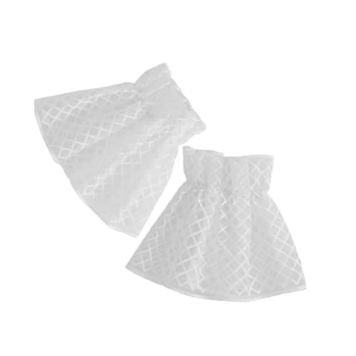 PartyKindom Abnehmbare Spitzenmanschetten für Damen Dekorative Netzgitter Ärmelmanschetten Verzierungen Weiße Falsche Ärmel für Handgelenke Vielseitig Kombinierbar zu Kleidern Blusen und von PartyKindom