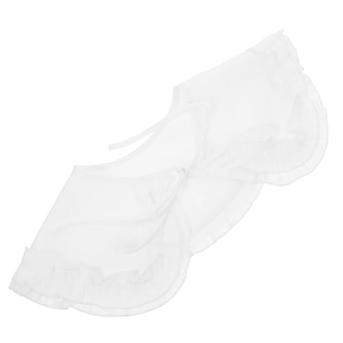 PartyKindom Abnehmbarer Damen Fake Blusenkragen mit Rüschen Lotusblatt Design Hautfreundlich und Atmungsaktiv Vielseitig Kombinierbar für Pullover Hoodie und Alltag Modischer Krageneinsatz von PartyKindom