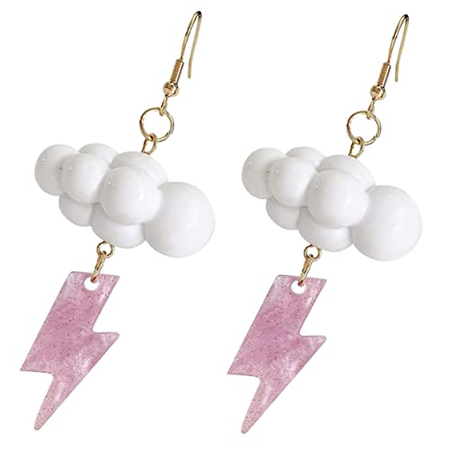 PartyKindom Acryl Wolken Ohrhänger für Damen Leichter Modischer Anhänger Einzigartiges Design mit Tropfenform Handgefertigter Schmuck als Geschenk für Teenager und Freunde von PartyKindom