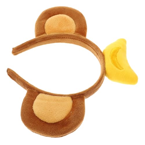 PartyKindom Affenohren-stirnband Mit Banane Süßes Stirnband Für Damen Und Mädchen Dekoratives Haar-accessoire Für Partys Und Kostüme von PartyKindom