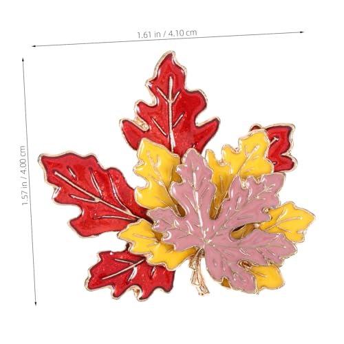 PartyKindom Ahornblatt Brosche Metall Mehrlagig Damen Anstecknadel für Kleidung Taschen Schals Deformations und Farbbeständig Stilvolle Schmuckbrosche für Herbst Thanksgiving Party von PartyKindom