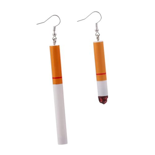 PartyKindom Asymmetrische Damen Ohrringe Kreativer Schmuck Stylische Ohrhänger Retro Zigarettenform Modisch für Alltag und Party PartyKindom Asymmetrische Damen Ohrringe Kreativer Schmuck Stylische Ohrhänger Retro Zigarettenform Modisch für Alltag und Party von PartyKindom