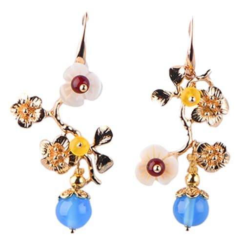 PartyKindom Asymmetrische Retro Ohrringe Damen Leichte Dangle Ohrstecker mit Pflaumenblüten Design Umweltfreundliches Material Eleganter Modeschmuck für Alltag und Besondere Anlässe PartyKindom Asymmetrische Retro Ohrringe Damen Leichte Dangle Ohrstecker mit Pflaumenblüten Design Umweltfreundliches Material Eleganter Modeschmuck für Alltag und Besondere Anlässe von PartyKindom