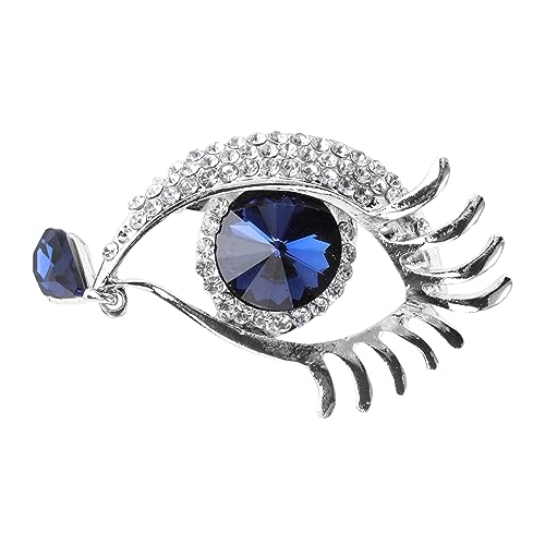PartyKindom Augenmodellierung Brosche für Damen Modisches Accessoire mit Strass Eleganter Brustpin für Kleidung für Verschiedene Anlässe Langlebig und zu Tragen von PartyKindom