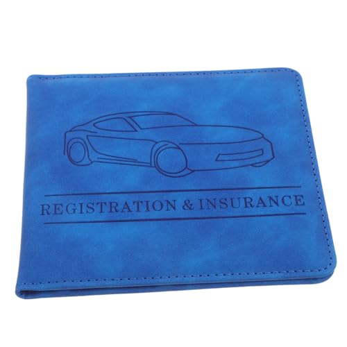 PartyKindom Kfz-versicherungs Und Zulassungshülle Dokumenten-Organizer Aus Pu-Leder Mit Für Führerschein Versicherung Und Wichtige Papiere Und Tragbar von PartyKindom