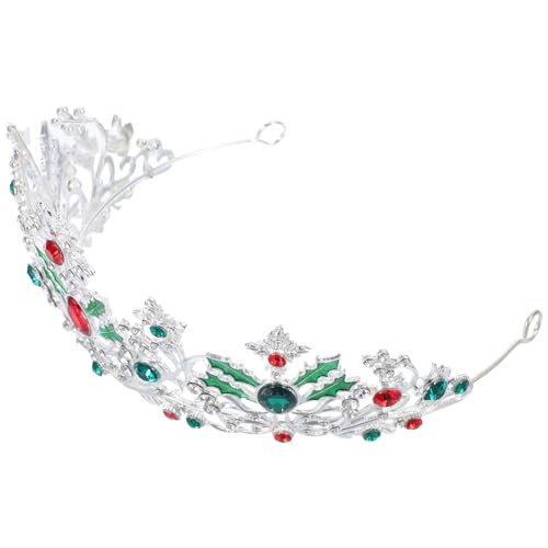 PartyKindom Barock Haarschmuck Silberfarbene Braut Tiara mit Strass für Hochzeit Party Festzug Leichtes Legierung Stirnband Damen Mädchen von PartyKindom