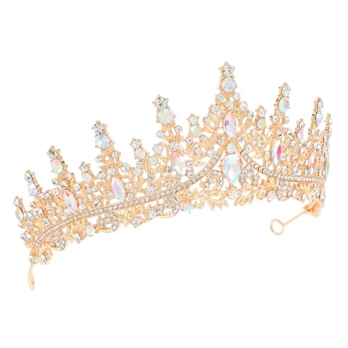 PartyKindom Barocke Glitzer-tiara Mit Strasssteinen Stirnband Für Hochzeit Kostümparty Abschlussball Festzug Geburtstag Bühnenauftritt Fotoshooting von PartyKindom