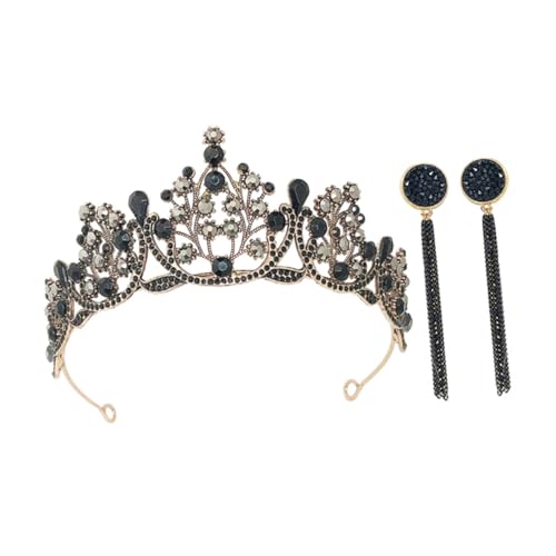 PartyKindom Barocke Vintage Tiara Set mit Funkelnden Kristallen Braut Crown Set für Hochzeit Geburtstagsfeier Geeignet für Braut Brautjungfer Damen von PartyKindom