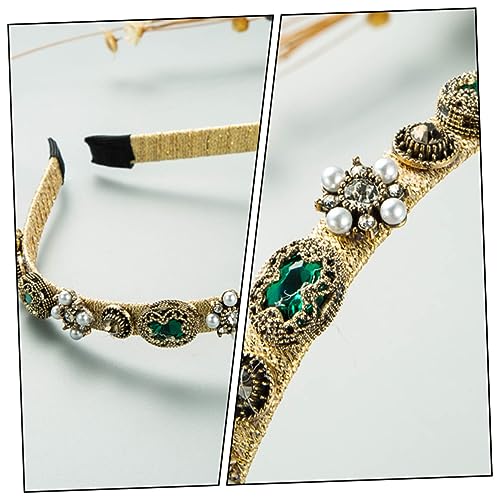 PartyKindom Barockstil Haarreif mit Perlen und Funkelnden Strasssteinen Leichtes Blumen Design Bequemes Stirnband für Damen Brautjungfern Hochzeiten und Festliche Anlässe von PartyKindom