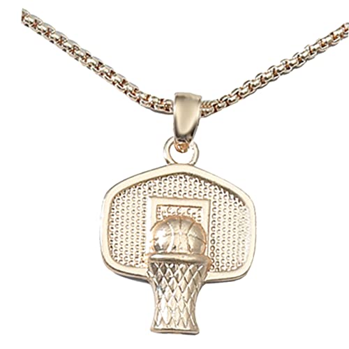 PartyKindom Basketball Hoop Anhänger Halskette für Männer Sport Schmuck Stylisches Design Geschenkidee für Jungen und Männer für Hochzeiten Partys und Besondere Anlässe von PartyKindom