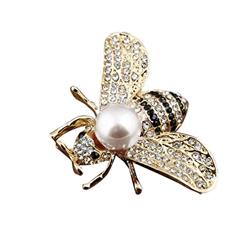 PartyKindom Bienenbrosche Für Frauen Kreative Schöne Brosche Mit Perlen Und Strass- Für Besondere Anlässe Wie Weihnachten Geburtstage Und Partys Passend Zu Kleidung Und Accessoires von PartyKindom