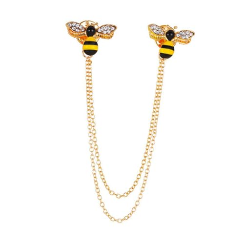 PartyKindom Bienenbrosche mit Strasssteinen Stilvolle Insekten anstecknadel für Damen und Herren Lebendige Kragenkette Leichter Lapel Pin für Anzug Schal Party und Alltagsschmuck PartyKindom Bienenbrosche mit Strasssteinen Stilvolle Insekten anstecknadel für Damen und Herren Lebendige Kragenkette Leichter Lapel Pin für Anzug Schal Party und Alltagsschmuck von PartyKindom