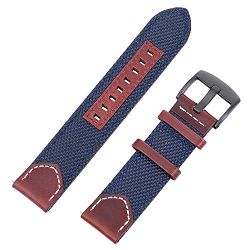 PartyKindom Blaues Nylon Uhrenarmband Echtem Vintage Smartwatch Armband mit Schnellverschluss Flexibel und Komfortabel für Herren und Damen PartyKindom Blaues Nylon Uhrenarmband Echtem Vintage Smartwatch Armband mit Schnellverschluss Flexibel und Komfortabel für Herren und Damen von PartyKindom