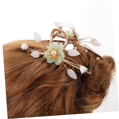 PartyKindom Blumen-haarspange Mit Perle Aus Metall Rutschfeste Damen-haarstylingklammer Dekorative Haarklammer Für Styling-accessoires von PartyKindom
