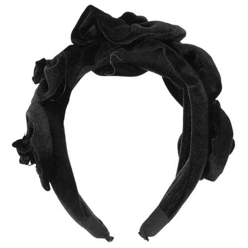 PartyKindom Blumen Stirnband Damen Breiter Samt Haarreif Modisch Bequem Stabil für Alltag Party Zufällige Farbe Zufällige Farbe von PartyKindom