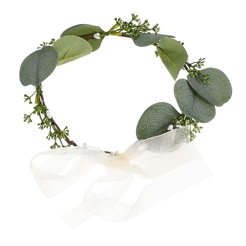 PartyKindom Blumenkranz Haarschmuck Grün Blätterkranz Braut Kopfschmuck Stirnband Hochzeit Fotoshooting Mädchen Frauen von PartyKindom