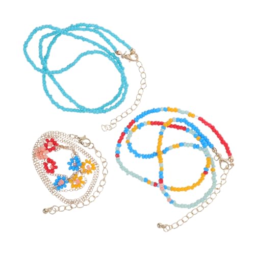 PartyKindom Boho Perlenkette Damen Leichte Clavicle Chain Mit Reisperlen Und Imitatperlen Sommer Schmuck Für Urlaub Und Alltag von PartyKindom