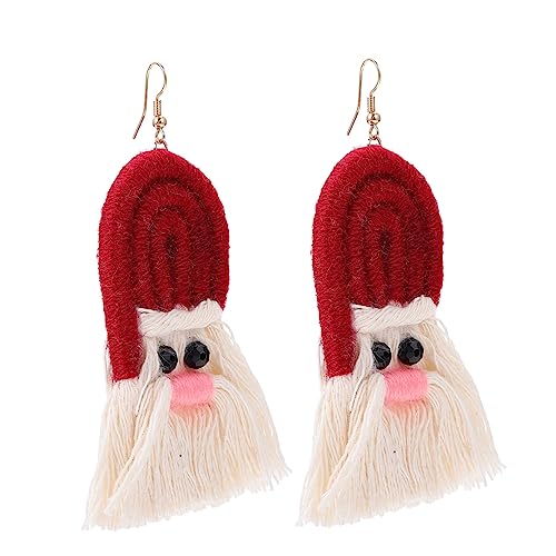 PartyKindom Boho Quasten Ohrringe Damen Weihnachts Schmuck Handgefertigt Rot Geflochtene Ohrhänger Party Ohrschmuck Bohemia Stil Ohrdekoration PartyKindom Boho Quasten Ohrringe Damen Weihnachts Schmuck Handgefertigt Rot Geflochtene Ohrhänger Party Ohrschmuck Bohemia Stil Ohrdekoration von PartyKindom