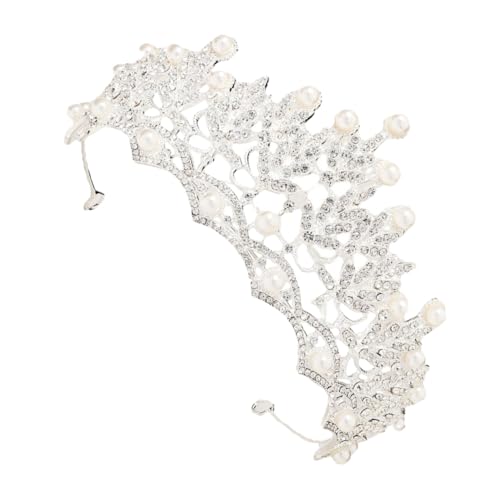 PartyKindom Braut Diadem mit Perlen Luxuriöse Tiara für Hochzeit und Party Leichtes Haarschmuck Accessoire für Braut und Festliche Anlässe Modisches Design von PartyKindom