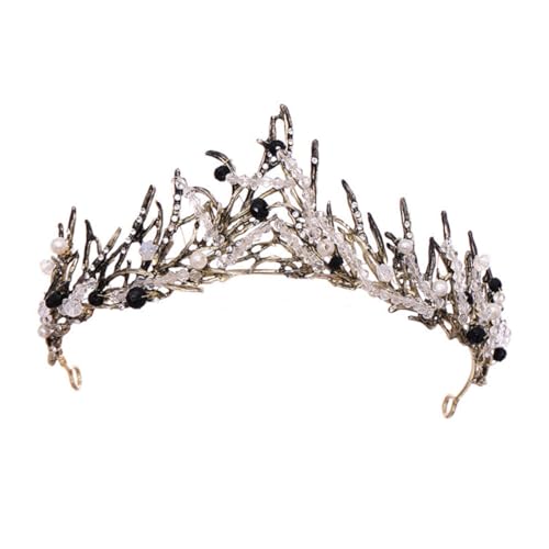 PartyKindom Brautkrone aus Langlebigem Legierungsmetall Filigrane Prinzessin Tiara für Mädchen und Damen Stilvolles Haarschmuck Accessoire für Hochzeit Geburtstag und Festliche Anlässe von PartyKindom