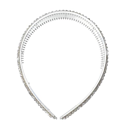 PartyKindom Breiter Damen Haarreif mit Wasser Diamanten und Perlen Modisches Haarschmuck Accessoire für Mädchen Zarter Haarreifen für Alltag Party und Besondere Anlässe Angenehm zu Tragen von PartyKindom