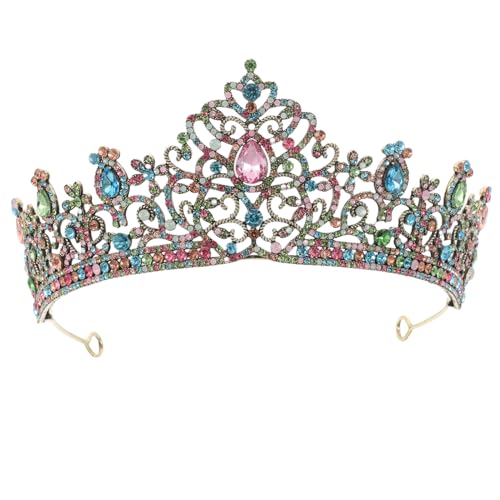 PartyKindom Bridal Crown Vintage Alloy Tiara Headpiece With Sparkling Crystals Elegant Wedding Hair Accessory For Brides Pageants And Special Occasions von PartyKindom