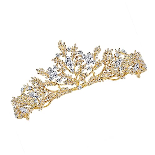 PartyKindom Bridal Hair Hoop mit Funkelnden Strasssteinen Goldene Prinzessin Krone Haarschmuck für Damen und Mädchen Wiederverwendbar Geeignet für Hochzeit Geburtstag Karneval und Festliche PartyKindom Bridal Hair Hoop mit Funkelnden Strasssteinen Goldene Prinzessin Krone Haarschmuck für Damen und Mädchen Wiederverwendbar Geeignet für Hochzeit Geburtstag Karneval und Festliche von PartyKindom