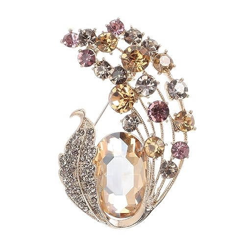 PartyKindom Strass Brosche Für Damen Schmuck Anstecknadel Mode Brosche Mit Strass Für Kleid Schal Kragen Schal Party Und Alltag von PartyKindom