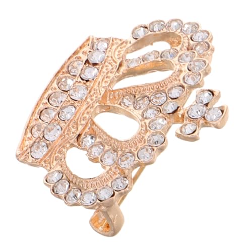 PartyKindom Kronenbrosche Mit Strass Und Perle Damen-anstecknadel Für Mäntel Schals Und Oberbekleidung Verzierter Broche-pin Hochzeits-accessoire von PartyKindom