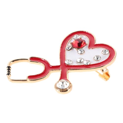 PartyKindom Brosche mit Herz und Design Langlebige Legierung mit Strass Leichte Anstecknadel für Damen Vielseitiger Schmuck für Kleidung Rucksack und Accessoires Modisches von PartyKindom